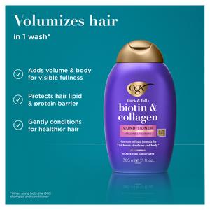 Ogx Biotin & Collagen Hair Thickening Conditioner 385ml - gallery image 3
