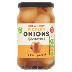 Sainsbury's Hot & Spicy Pickled Onions in Malt Vinegar 440g (220g*)