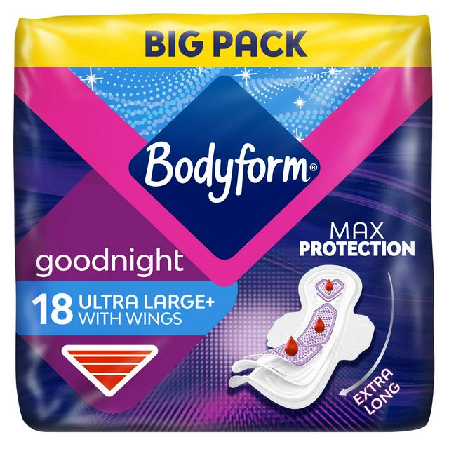 Bodyform Ultra Wing Goodnight Sanitary Towel 20 Pack