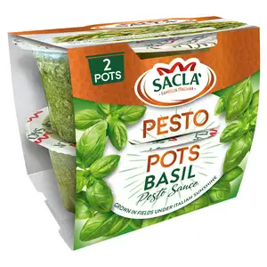 Sacla' Pesto Pots No. 1 Classic Basil 2x45g