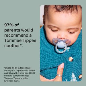 Tommee Tippee Closer to Nature Night Time x2 Orthodontic Soothers 18-36 Months - gallery image 3