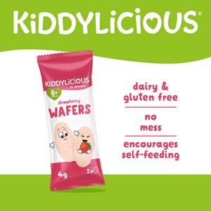 Kiddylicious Strawberry Maxi Wafers Baby Snacks 10x4g - gallery image 2