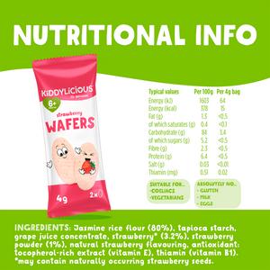 Kiddylicious Strawberry Maxi Wafers Baby Snacks 10x4g - gallery image 3