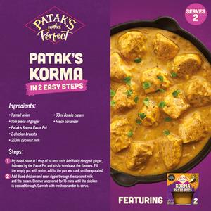 Patak's Korma Paste Pots 2 x 70g - gallery image 2