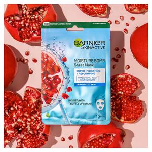 Garnier Moisture Bomb Pomegranate Hydrating Face Sheet Mask - gallery image 3