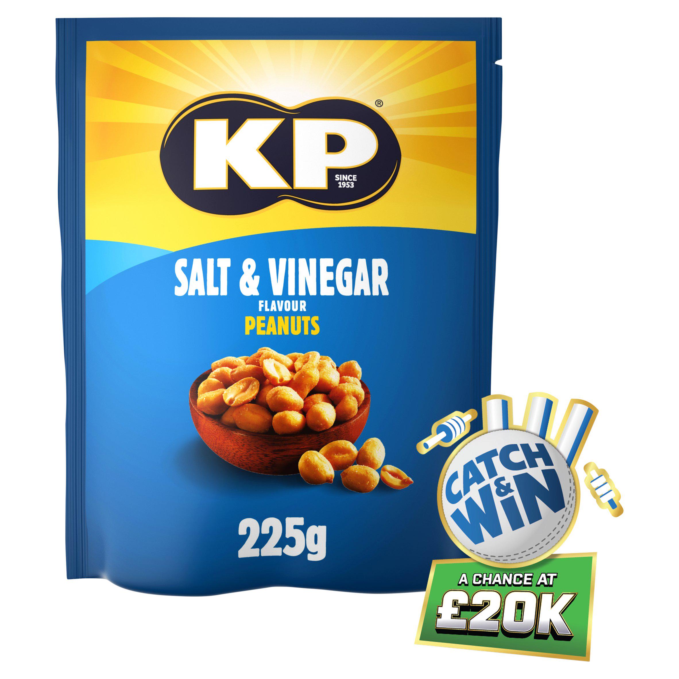 KP Salt and Vinegar Roasted Peanuts 225g