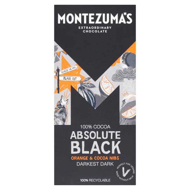 Montezuma's Orange & Cocoa Nibs Dark Chocolate 90g - gallery image 1