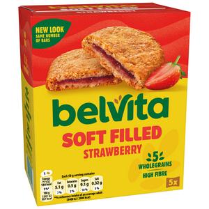 Belvita Soft Bakes 5 x 50g Strawberry Filled Cereal Multipack Snack Bars - gallery image 4