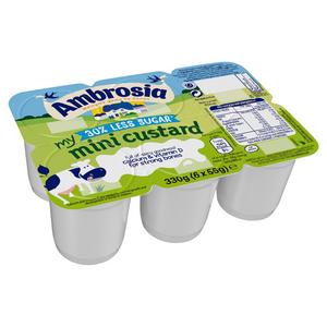 Ambrosia My Mini 6 x 55g Reduced Sugar Custard Lunchbox Snack Pots - gallery image 2