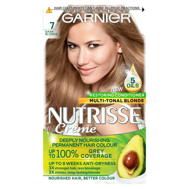 Garnier Nutrisse Permanent Hair Dye Dark Blonde 7 | Sainsbury's