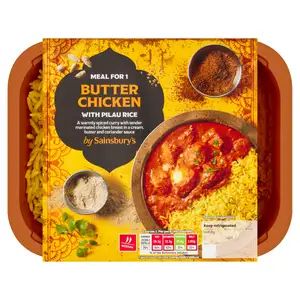 Sainsbury's Indian Butter Chicken with Pilau Rice Ready Meal for 1 400g