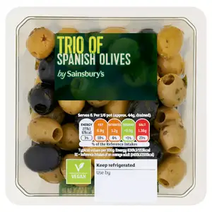 Sainsbury's Trio Of Spanish Olives 280g