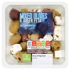 Sainsbury's Mixed Olives & Greek Feta 285g