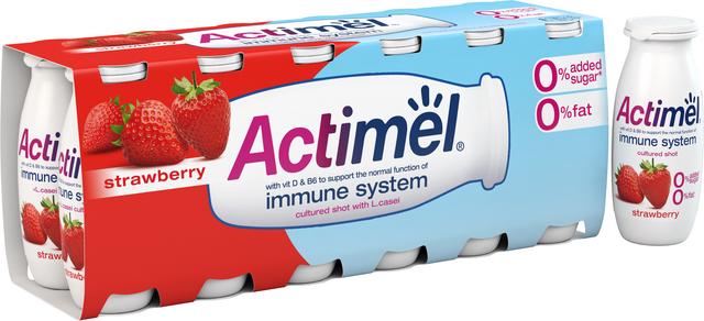 Actimel Strawberry Flavored Fermented Milk Product 0,015 100g