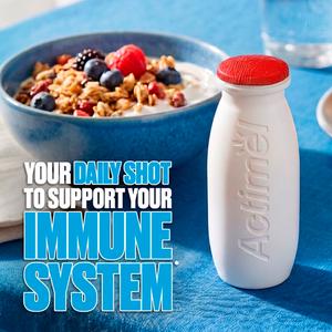 Actimel Strawberry 0% Added Sugar Fat Free Yogurt Drink 12x100g - gallery image 5