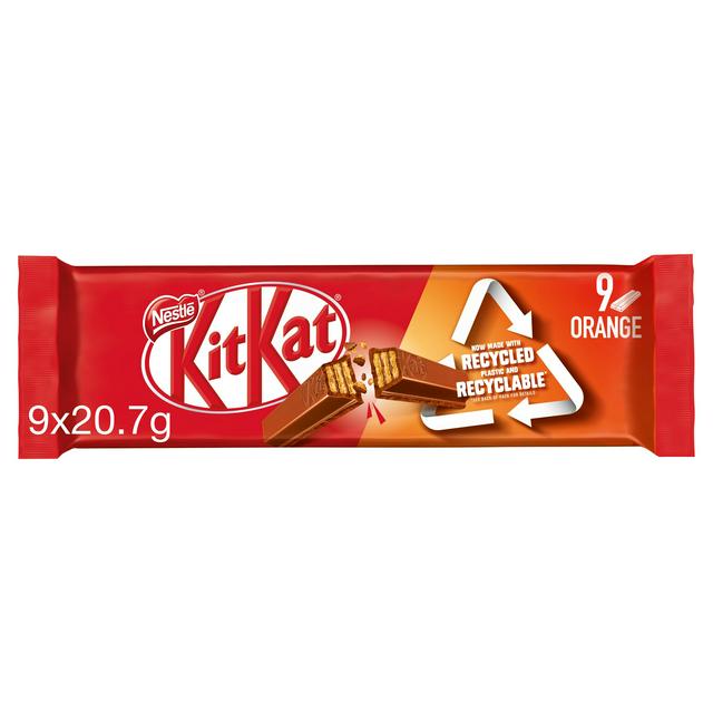 Kit Kat 2 Finger Orange Chocolate Biscuit 9 Pack