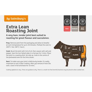 Sainsbury's British or Irish 21 Day Matured Extra Lean Beef Roasting Joint 500g - gallery image 2