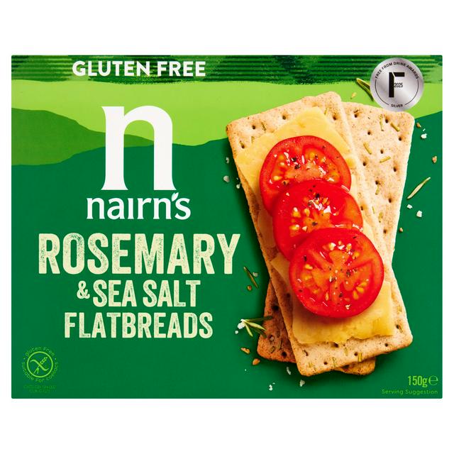 Nairn's Gluten Free Flatbread Rosemary & Sea Salt 150g - gallery image 1