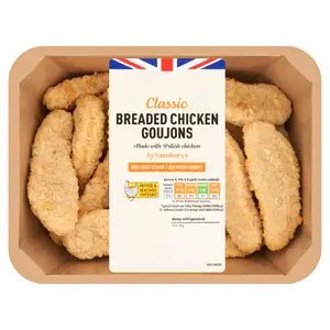 Sainsbury's Breaded Fresh British Chicken Goujons 540g