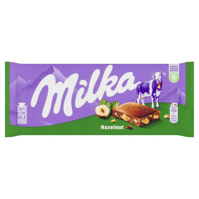 Milka Chocolate Hazelnut Bar 100g