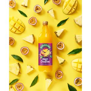 Robinsons Fruit Creations Exotic Pineapple, Mango & Passion Fruit Squash 1L - gallery image 2