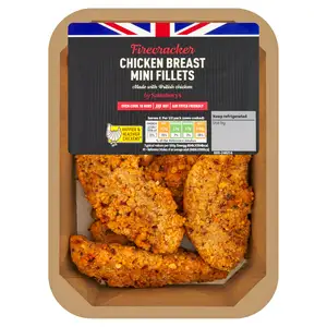 Sainsbury's Breaded Firecracker British Fresh Chicken Breast Mini Fillets 305g