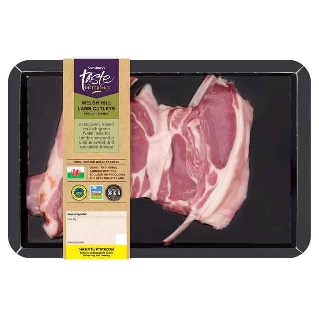 Sainsbury's Welsh Hill Lamb Cutlets, Taste the Difference x4 265g - gallery image 1