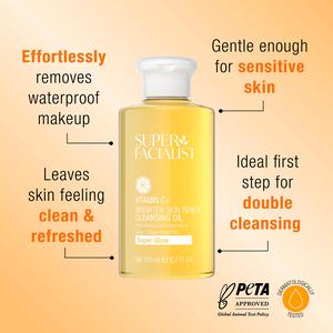 Super Facialist Vit C+ Brighten Skin Renew Cleansing Oil 200ml - gallery image 2