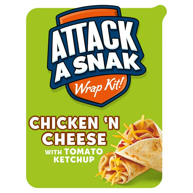 Attack a Snak Chicken & Cheese Wrap Kit with Tomato Ketchup 86g - gallery image 1