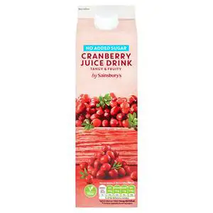 Sainsbury's Cranberry Juice Drink, No Added Sugar 1L 