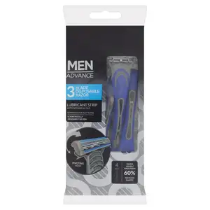 Men Advance 3 Blade Disposable Razor x4