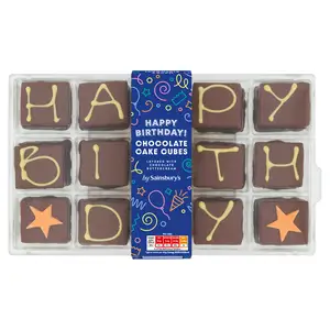 Sainsbury's Chocolate Birthday Celebration Cake Cubes 739g