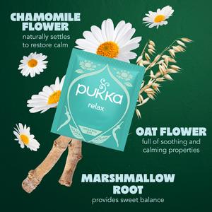 Pukka Organic Relax Tea With Chamomile Home Compostable Herbal Tea Bags x20 - gallery image 2