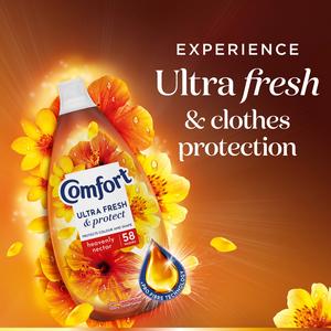 Comfort Ultra Fresh & Protect Heavenly Nectar Fabric Conditioner 58 washes 870ml - gallery image 2