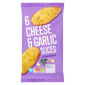 Sainsbury's Cheese & Garlic Slices x6 200g