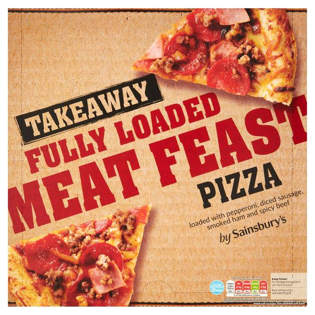 Sainsbury's Takeaway Fully Loaded Meat Feast Pizza 567g Sainsbury's