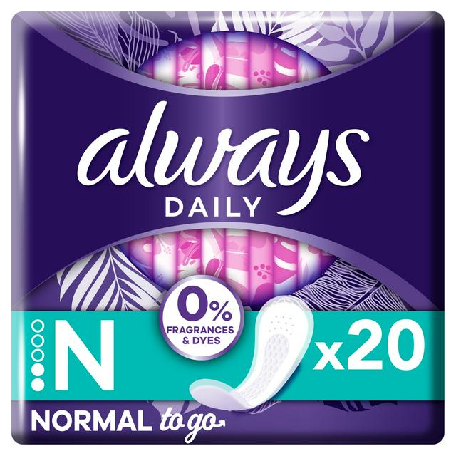 Always Dailies Liners To Go Scented 20 Pack