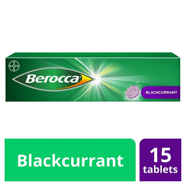 Berocca Blackcurrant Flavour Effervescent Tablets x15