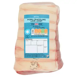 Sainsbury's British Pork Boneless Crackling Loin Joint (Approx. 1.45Kg)