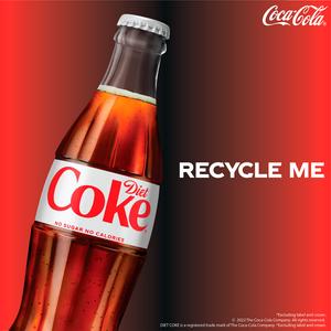 Diet Coke Cola 4 x 250ml Glass Bottles - gallery image 2