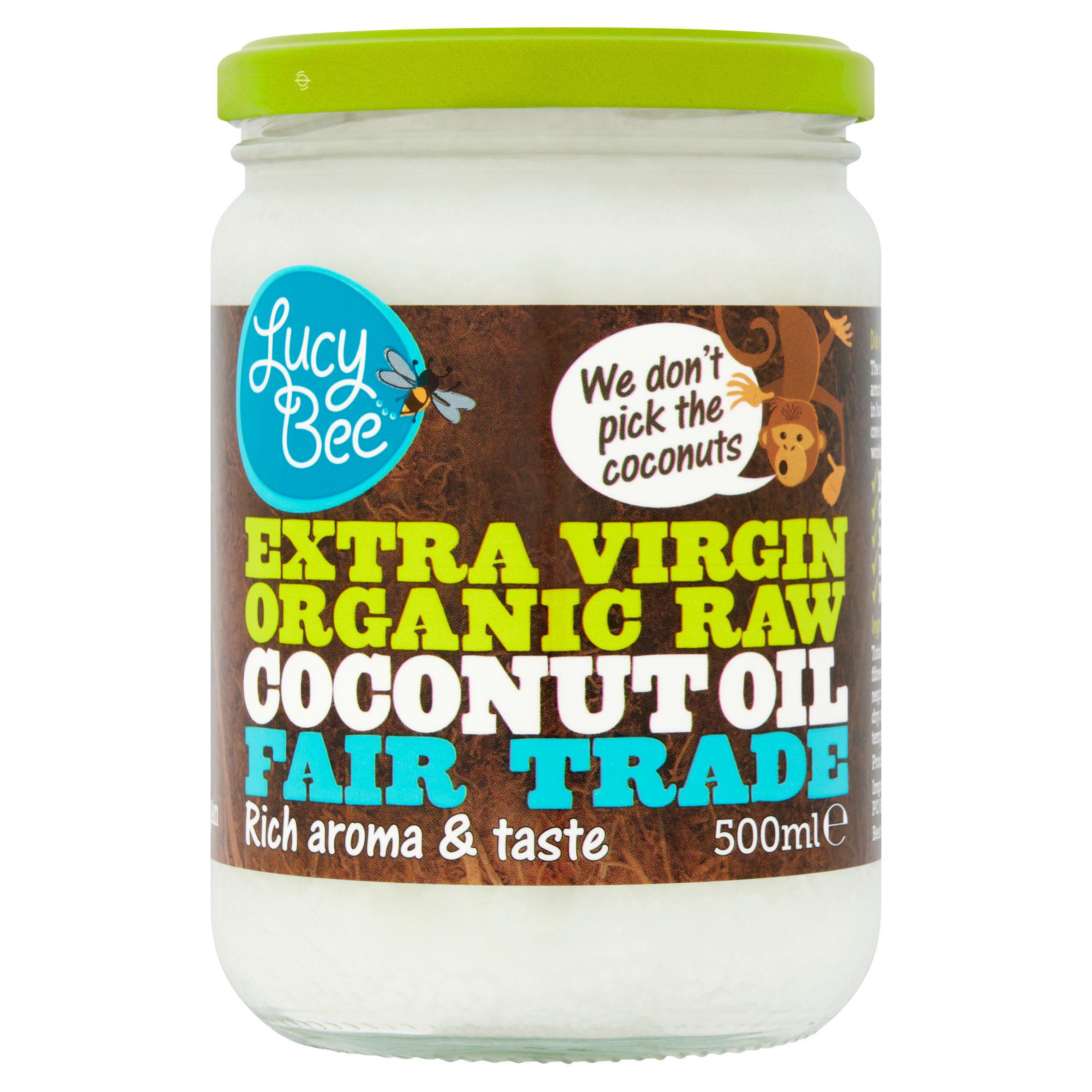 Lucy Bee Fair Trade Organic Raw Coconut Oil 500ml - Coconut Oil