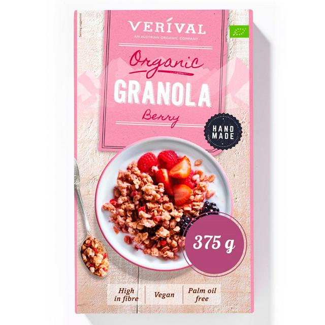 Verival Organic Crunchy Berry Granola Cereal 375g