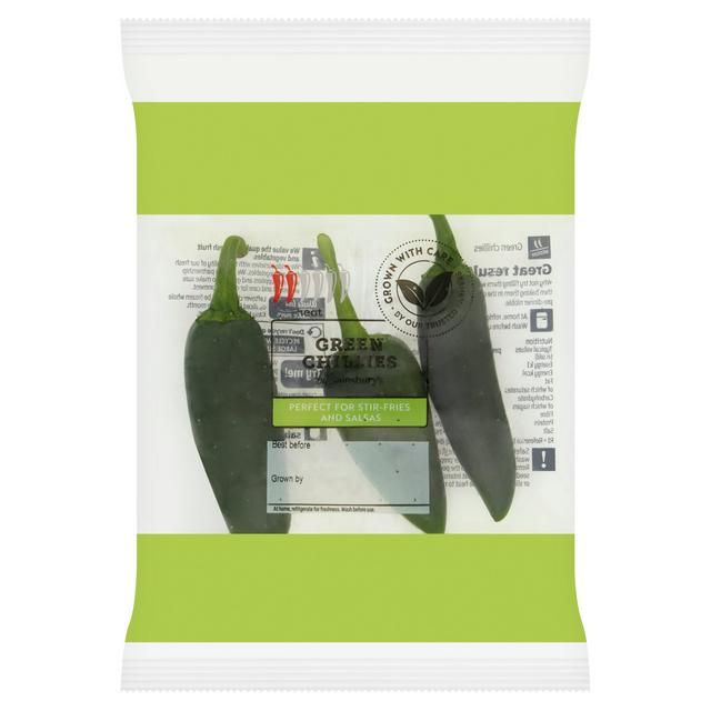 Sainsburys Sainsbury's Green Chillies 65g