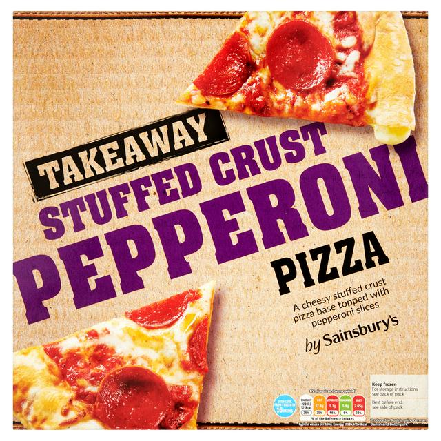 Sainsburys Sainsbury's Takeaway Stuffed Crust Pepperoni Pizza 424g
