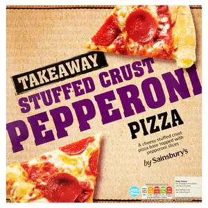 Sainsbury's Takeaway Stuffed Crust Pepperoni Pizza 424g