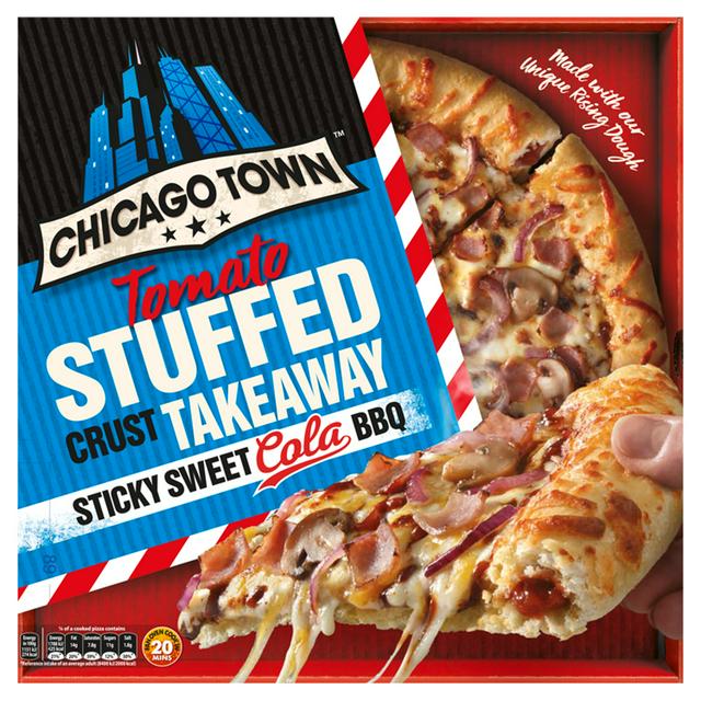Chicago Town Takeaway Limited Edition Large Stuffed Sticky Sweet Cola BBQ Pizza 650g