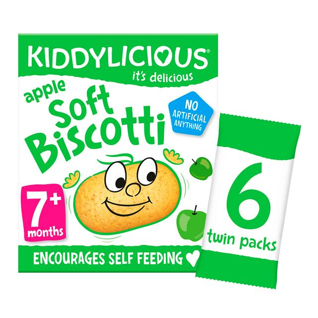 Kiddylicious Apple Soft Biscotti 7+ Months 6 x 20g (120g)