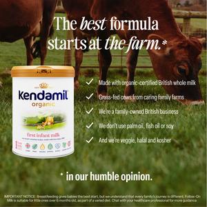 Kendamil Organic 1 First Infant Baby Milk Powder Formula from Birth 800g - gallery image 4