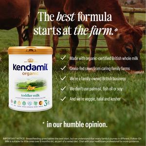 Kendamil Organic 3 Toddler Baby Milk Powder Formula 1-3 Years 800g - gallery image 4