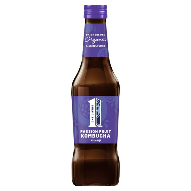 One Living Passion Fruit Kombucha with Goji 275ml | Sainsbury's